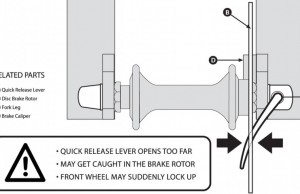 Bicycle Front Wheel Quick-Release Failure