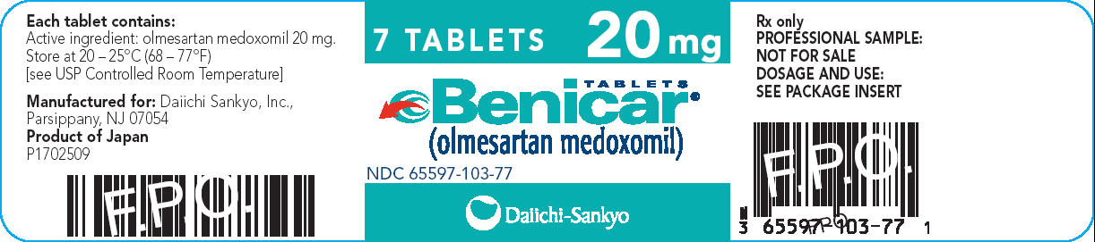 Benicar 20 Mg Tablets